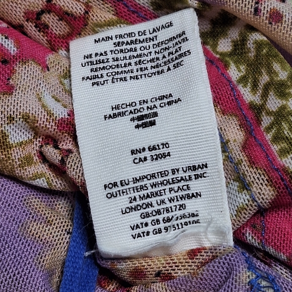 Free People Havana Blue Floral Print Sleeveless Surplice Top - Small - Picture 15 of 15